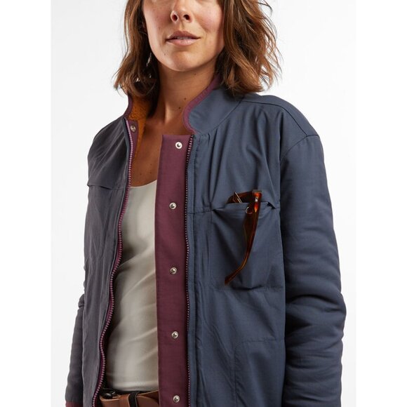 Title Nine Womens Annapurna Reversible Fleece Zip Jacket Burgundy Gray size XS - Picture 16 of 16